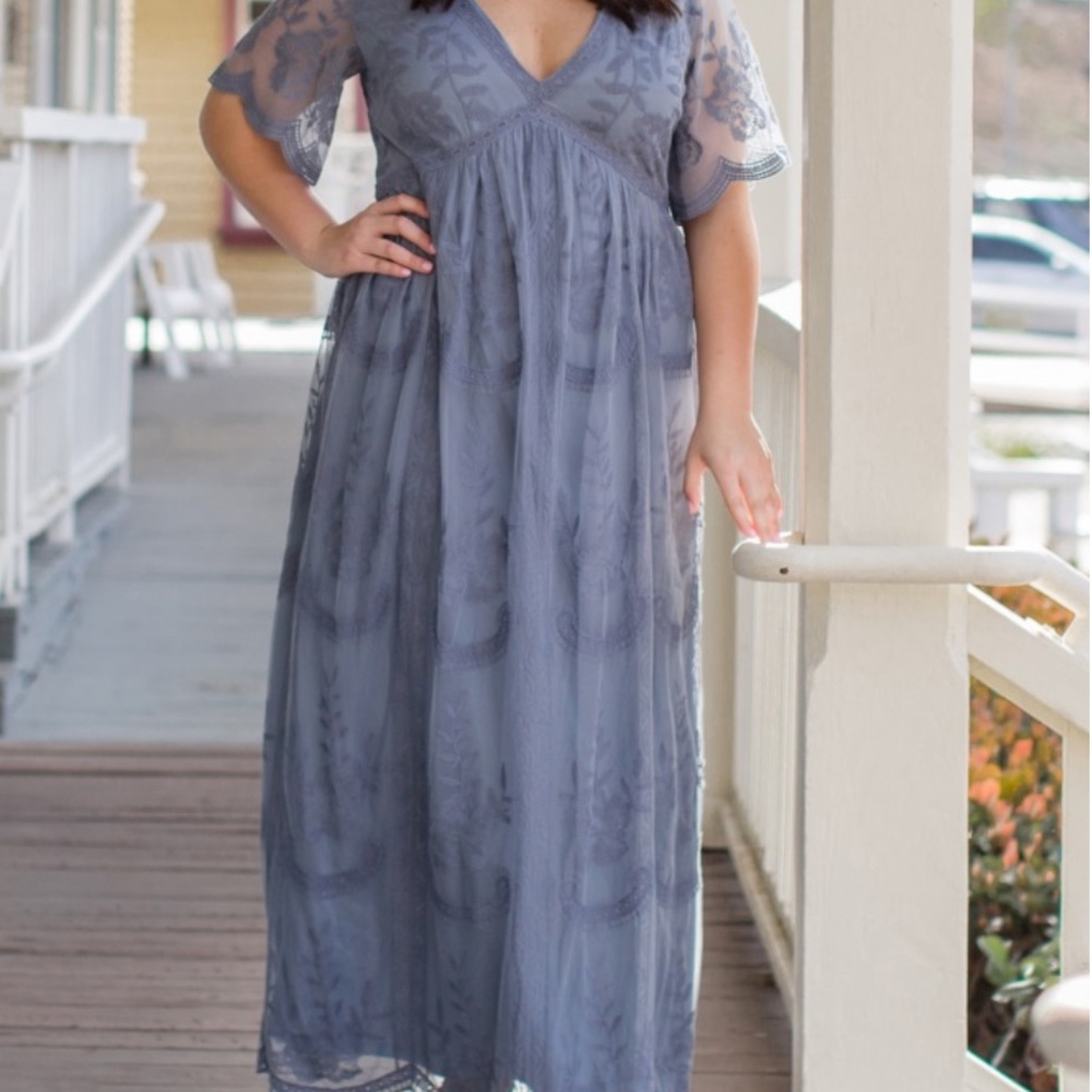 Mesh overlay dress
